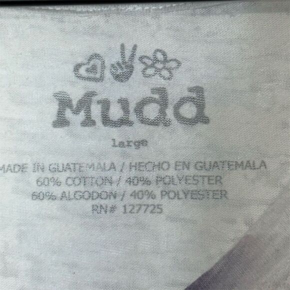 Mudd L burnout tee dandelion graphic Y2K naturecore goblincore fairy grunge - Picture 6 of 6